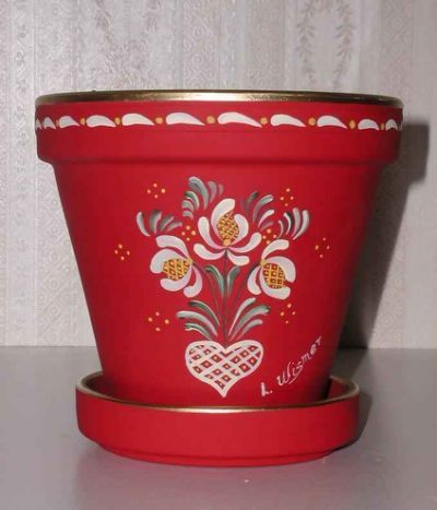 Flower Pot Craft Patterns | clay Decorative Clay Pots, Pot Painting Ideas, Painted Milk Cans, Pot Craft, Pot Art, Flower Pot Art, Pot Painting, Yard And Garden, Tole Painting Patterns