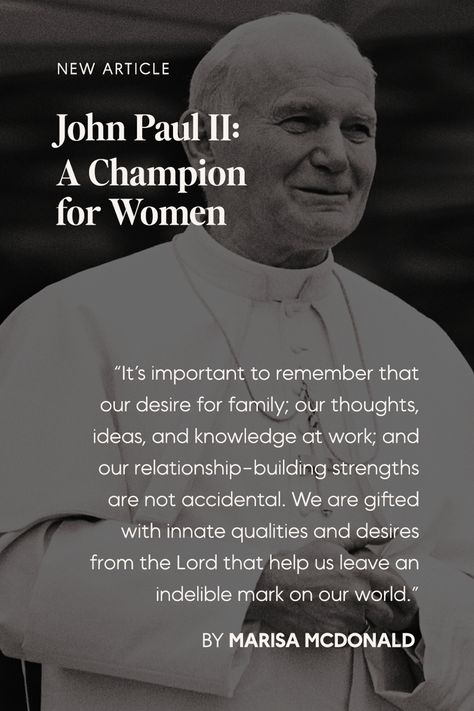 Read our article by Marisa McDonald on the feast of Pope St. John Paul II. Saint Pope John Paul Ii, St Pope John Paul Ii, Saint John Paul Ii Quotes, Pope John Paul Ii Quotes, John Paul Ii Quotes, Pope Quotes, Pope Saint John Paul Ii, Woman Of God, Catholic Pictures