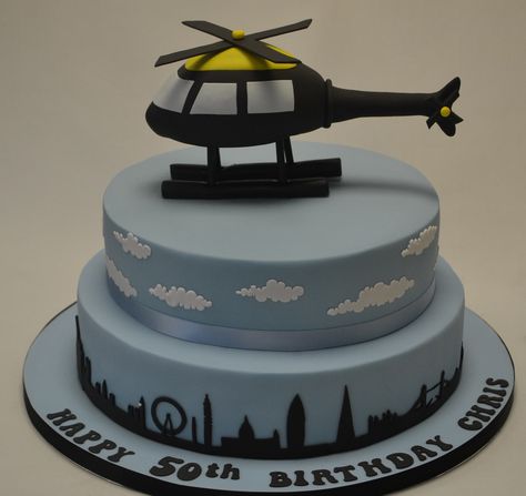 Helicopter Cake Ideas, Aeroplane Cake Design, Aviation Cake Ideas, Helicopter Birthday Cake, Helicopter Party, Airplane Cakes, Helicopter Cake, Shaped Birthday Cake, Helicopter Birthday