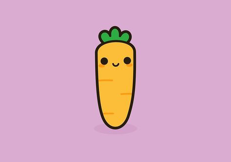 Carrot Wallpaper, Carrot Drawing, Bunny With Carrot, Cute Carrot, Monster Dolls, Always Happy, Animals Cute, Dibujos Cute, Cute Happy