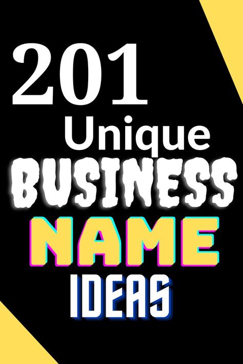 How to come up with business name ideas Catchy Business Name Ideas, Free Business Logo, Unique Business Names, Business Name Ideas, Brand Your Business, Business Fonts, Catchy Slogans, Modern Names, Logo Diy