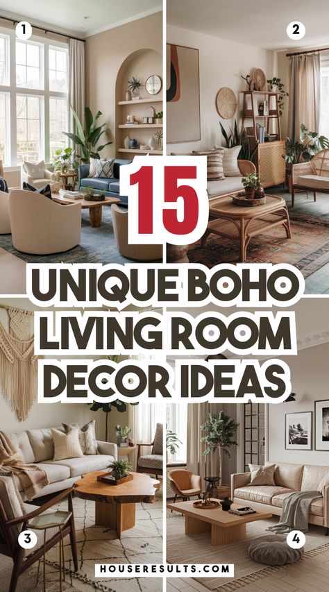 Explore the beauty of bohemian style with these unique living room decor ideas! 🌞🪴 Create a space filled with warmth and personality through thoughtful decor choices. Your dream living room is just a click away! Save this pin for later inspiration! 📌✨ Bohemian Interior Design Living Rooms, Boho Retro Living Room, Home Interior Decoration Ideas, Papasan Chair Living Room, Scandinavian Boho Living Room, Bohemian Interior Style, Den Decorating Ideas, Small Boho Living Room, Vintage Boho Living Room