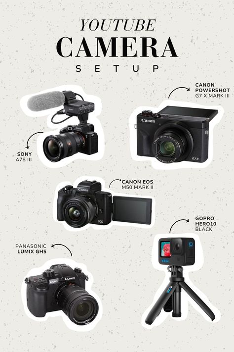 Camera For Content Creator, Best Cameras For Youtube, Best Camera For Youtube Videos, Best Video Camera, Vlog Camera Setup, Best Camera For Content Creators, Cheap Camera For Vlogging, Good Vlogging Cameras, Youtube Equipment Aesthetic