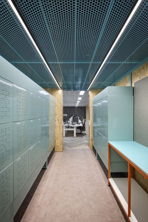 peoples-choice-office-design-14 Ceiling Office, Office Ceiling, Office Tour, Gym Interior, Plafond Design, Expanded Metal, Palette Design, Corporate Interiors, Interior Painting