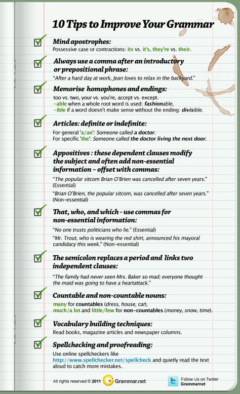 10 Tips to Improve Your Grammar Grammar Cheat Sheet, Prepositional Phrases, Grammar Tips, Basic Grammar, Grammar And Punctuation, Cody Christian, Teaching Grammar, Grammar Rules, Improve Your English