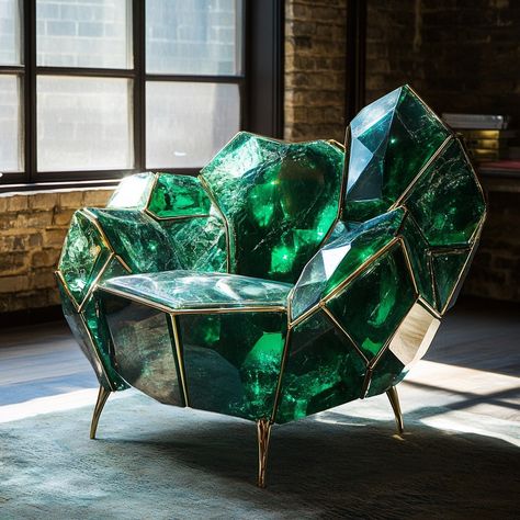 Glass Chair, Curve Design, Velvet Upholstery, Nice Things, Green Velvet, Deep Green, Handmade Ceramics, Lush, Upholstery