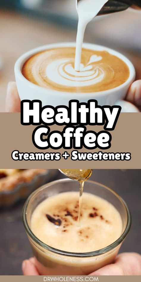 Since drinking coffee is a daily habit that most of us have gladly adopted into our routine, I’m going to show you how to make it a healthy one.  We're talking about:   The importance of drinking mold-free coffee Healthy coffee creamers How to sweeten coffee naturally How to avoid microplastics in your coffee  #healthycoffee #coffeecreamers #coffeesweeteners Healthy Sweet Coffee, How To Make Healthy Coffee Creamer, How To Make Healthy Coffee, Home Made Coffee Creamer Healthy, Healthy Coffee Sweetener, Clean Eating Coffee Creamer, Healthier Coffee Creamer, Healthiest Coffee Creamer, Healthy Coffee Drinks At Home