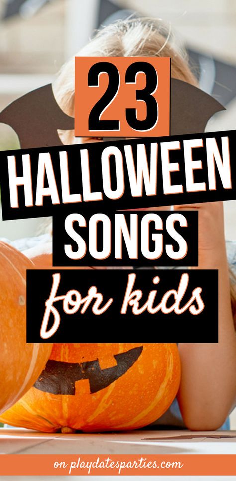 Halloween Music For Kids, Halloween Music Playlist, Halloween Songs For Kids, Kids Halloween Songs, Halloween Party Music, Halloween Toddler Party, Perfect Playlist, Halloween Playlist, Play For Kids