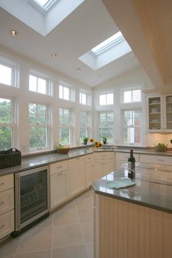 Kitchen skylights Kitchen Bump Out Addition, Kitchen Bumpout, Bump Out Kitchen, Kitchen Bump Out, Kitchen Expansion, No Upper Cabinets, Kitchen Window Design, Skylight Kitchen, Kitchen Windows