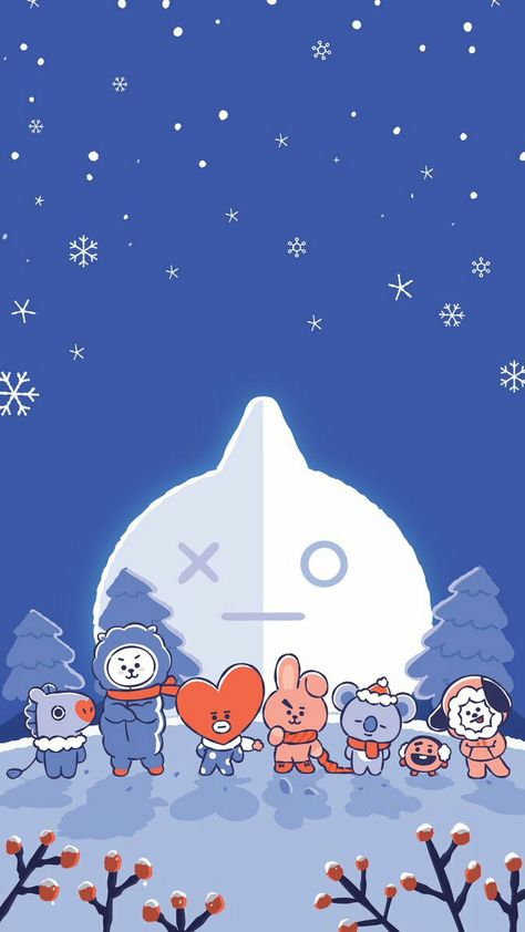 Fondos de pantalla Bt21 Christmas Wallpaper, Bt21 Christmas, Christmas Wallpaper, Cartoon Characters, Bts, Christmas