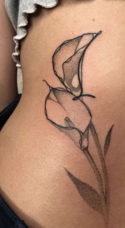 70+ Amazing Calla Lily Tattoo Designs with Meanings, and Ideas 41 Calla Flower Tattoo, Calalilly Tattoo Calla Lily, Peace Lily Tattoo, Lily Tattoo Designs, Calla Lily Tattoo, Lilly Tattoo Design, Clavicle Tattoo, Lily Tattoo Design, Lily Flower Tattoos