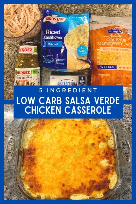 Chicken Casserole Low Carb, Casserole Meal Prep, Salsa Verde Chicken Casserole, Low Carb Salsa, Easy And Cheap Meals, Casserole Meal, Meal Prep Low Carb, Meal Budget, 5 Ingredient Meals