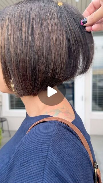 Jill Tovar on Instagram: "Its so soothing when everything just hits right in its right spot. . . ⇢ . #bluntcut  #bob #beauty #frenchcut #boisebalayagegirl #undercutbob #undercut #texuredbob #bob #bobhaircut #brunette #straightbob #hairbrained #bobber #boisestylist #haircutting" Undercut Bob, Natural Gray Hair, Straight Bob, French Cut, Hair Brained, Gray Hair, Undercut, Bobs Haircuts, Balayage