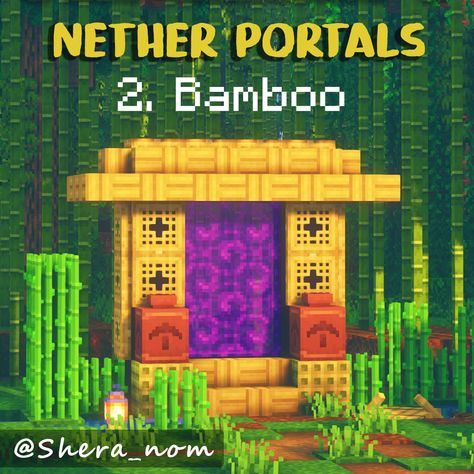 Portals In Minecraft, Nether Portal Designs, Redstone Creations, Minecraft Redstone Creations, Minecraft Portal, Nether Portal, Minecraft Starter House, Minecraft Redstone, Portal Design