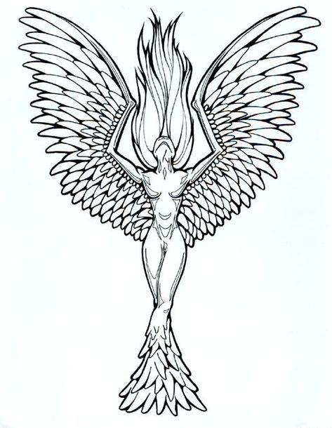 Ash Drawing, Tattoo Bein Frau, Rising Phoenix Tattoo, Phoenix Drawing, Phoenix Tattoo Feminine, Phönix Tattoo, Tattoo Placements, Phoenix Tattoo Design, Initial Tattoo