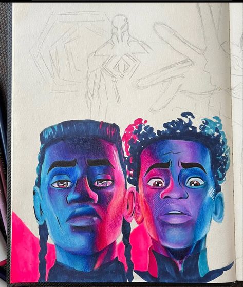 Miles Sketch, Miles Morales Art, Marvel Art Drawings, Prismacolor Art, Spiderman Art Sketch, Cartoon Character Tattoos, Marvel Drawings, Spider Art, Fan Art Drawing