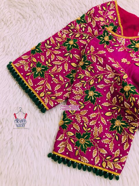 Embroidery Work Design Blouse, Maggam Full Work Blouse Designs, Heavy Bridal Maggam Work Blouses, Magam Work Designs Latest Simple, Bride Blouse Designs Latest, Maggam Work Blouse Designs Latest For Pattu Sarees, Magam Work Blouses Latest, Wedding Blouse Designs Bridal Collection, Magam Work Blouses