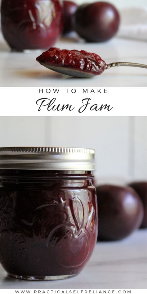 Plum Jam With Pectin, Plum Jam Without Pectin, Jams Recipes, Canning Plums, Plum Jam Recipe, Canning Jams, Homemade Marmalade, Jam Homemade, Plum Preserves