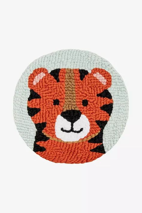 Patterns - Punch Needle - DMC Embroidery Tiger, Needlecraft Patterns, Punch Needle Kits, Crochet Cord, Punch Needle Patterns, Flamingo Pattern, Vintage Chest, Merino Wool Yarn, Bright Patterns