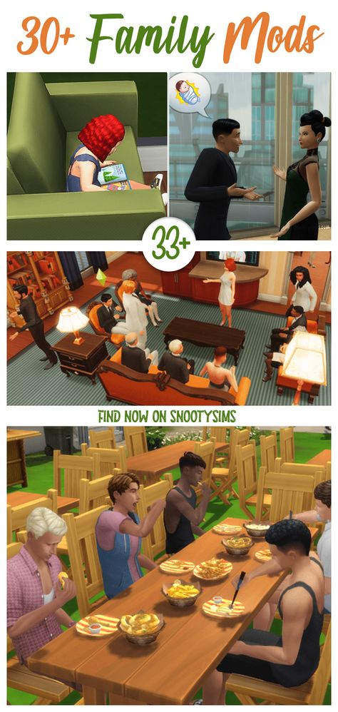 family mods Sims 4 Cc Homebody Mod, Sims 4 Family Activities, Parenthood Sims 4 Cc, Sims 4 More Household Members, Sims 4 House Wife Trait, Sims 4 Siblings Mod, Sims 4 More People In Household, Homeschool Mod Sims 4, Housewife Aspiration Sims 4 Cc