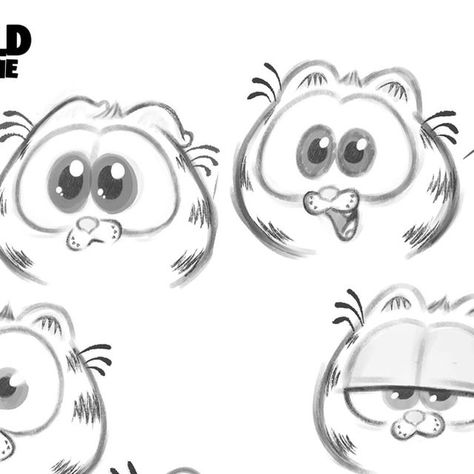 LUIS GADEA on Instagram: "Baby Garfield | I finally saw #thegarfieldmovie and I really enjoyed it. Back in 2020 @peteoswald msg me about joining them to help on the movie. I was lucky enough to work on developing some of the character packages led by the amazing @taylorkrahenbuhl . Here are some Baby Garfield expressions for you to start with." Garfield Drawing Easy, Baby Garfield, Diy Geek, Geek Diy, Simons Cat, Baby Drawing, Easy Doodles Drawings, Instagram Baby, Simple Doodles