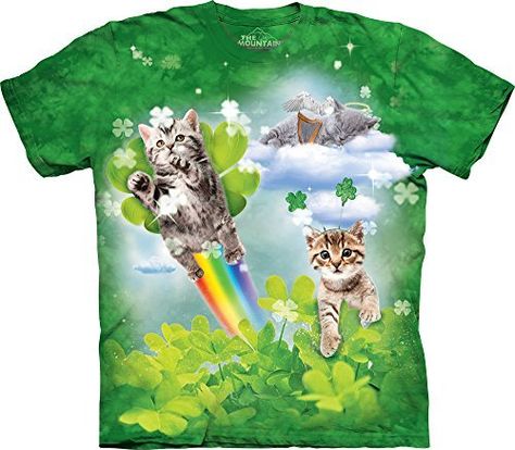 Kitten Shirt, Irish Fairy, St Patrick Day Shirts, Lucky Clover, Band Shirts, Ink Color, Water Based Ink, The Mountain, St Patrick