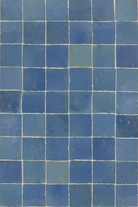 Tiles - NWT ZELLIGE Blue Tiles Texture, Blue Tiles Bathroom, Blue Zellige Tile, Tiles Aesthetic, Aesthetic Tiles, Machuca Tiles, Tile Aesthetic, Japanese Scandinavian, New Terracotta