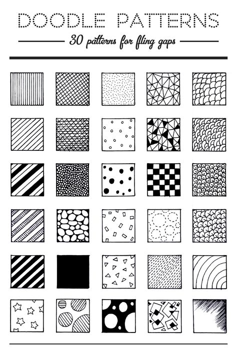 Pic Candle | 30 Doodle Patterns. #doodles #doodling                                                                                                                                                                                 More Modele Zentangle, قلم حبر جاف, Pic Candle, Arte Doodle, Drawing Hands, Beginner Art, Doodle Inspiration, Doodle Art Drawing, Zentangle Drawings