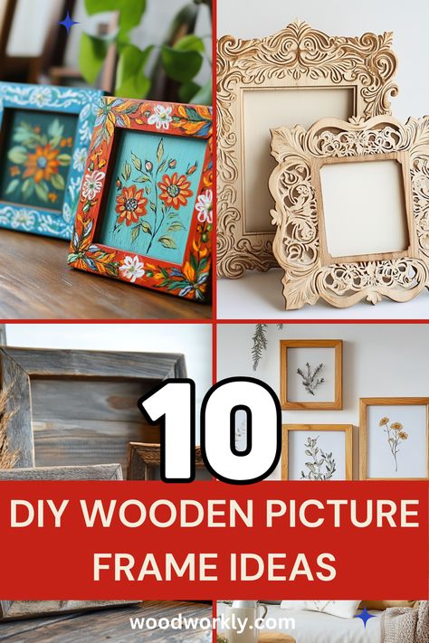 Explore creative wooden picture frame ideas to showcase your favorite memories. Unique designs and finishes for every style. Get inspired and read the full article for all the tips!
#WoodenPictureFrames #DIYHomeDecor #WoodworkingIdeas #CreativeFrames #HomeStyleInspiration Diy Custom Frame, Wooden Picture Frame Ideas, How To Make A Picture Frame, Wooden Picture Frame Painting Ideas, Rustic Picture Frames Diy, Picture Frames Crafts, Picture Frames Ideas, Decorating Picture Frames, Picture Onto Wood