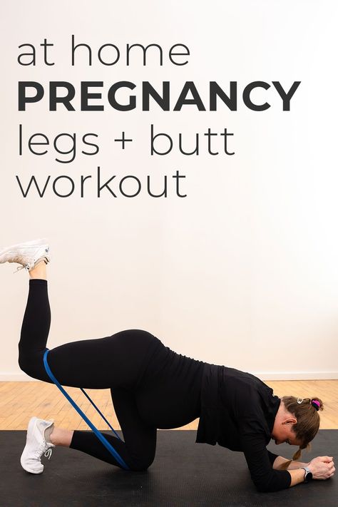 Maintain a strong lower body during pregnancy with this QUICK and effective LEG DAY WORKOUT - pregnancy friendly for all trimesters! This at home prenatal workout uses dumbbells and an optional resistance band to build strength in the glutes, hamstrings and quads - without causing pelvic or sciatica pain! Pregnancy Leg Workout, Quick Leg Workout, Prenatal Pilates, Exercise For Pregnant Women, Leg Day Workout, Toned Legs Workout, Nourish Move Love, Best Leg Workout, Leg Workout At Home