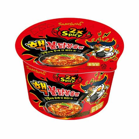 Samyang Ramen, Korean Instant Noodles, Hot Chicken Flavor Ramen, Salad Add Ins, Cup Ramen, Fire Chicken, Ramen Noodle Bowl, Spicy Ramen, Korean Snacks