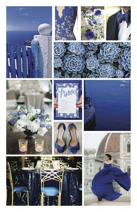 Dazzling Blue Wedding Inspiration Board, Pantone Color #cobalt #wedding Color Of The Year 2024, Natural Motifs, Hawaii Weddings, Blue Weddings, Blue Berries, Wedding Color Trends, Blue Wedding Inspiration, Events Decor, Colour Trends