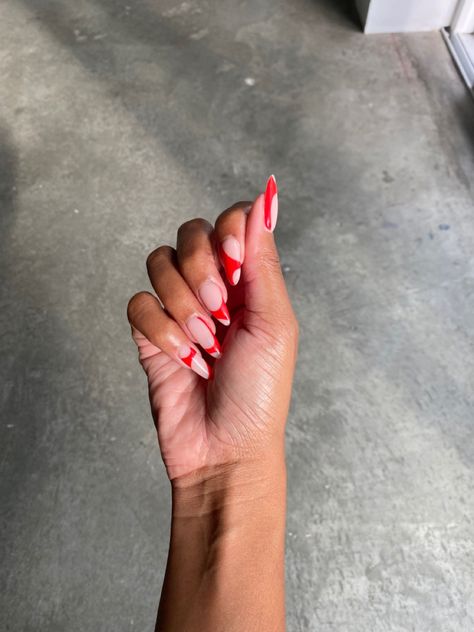 70s Nails Retro Simple, Retro Red Nails, 70s Gel Nails, Vintage Red Nails Retro, 70s Nails Retro Orange, 70s Nails Retro, Nail Inspo, Nail Art, Nails