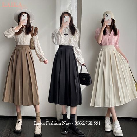 Rain Dress, Long Midi Skirt, Pleated Tennis Skirt, Midi Flare Skirt, Pleated Long Skirt, Ruffles Fashion, Work Skirts, Popular Dresses, Pleated Midi Skirt