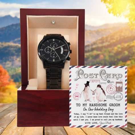 ✨ Elevate your style on your special day! ✨ Surprise your groom with the timeless elegance of the I Met You Black Chronograph Watch. A perfect blend of sophistication and sentiment, this gift will remind him of every moment you've shared and all the adventures to come. ⏳💖 #GroomGift #WeddingDay #TimelessLove #ChronographWatch #GroomStyle #WeddingGift #LuxuryTimepiece #ForeverStartsNow #LoveInEveryTick #MemorableMoments Shop Now https://mallardmoongiftshop.com/products/groom-i-met-you-metal-c... To My Best Friend, Handsome Groom, Moon Gifts, Groom Gift, I Meet You, Groom Style, My Best Friend, Memorable Moments, Our Wedding Day