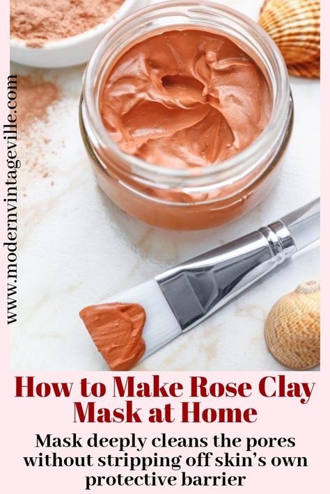 Clay Mask Recipe, Diy Clay Mask, Kaolin Clay Mask, Collagen Products, French Pink Clay, Pink Clay Mask, Diy Kosmetik, Face Mask Recipe, Oil Production