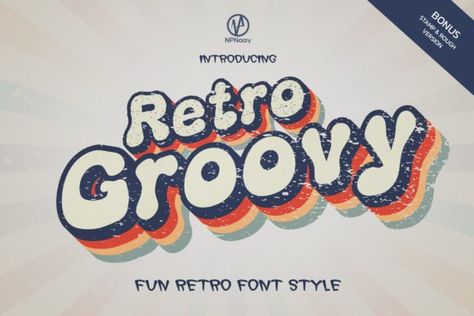 Retro Groovy Font, Popular Free Fonts, Fonts 2023, Groovy Font, Design Fonts, Popular Fonts, Happy Hippie, Display Fonts, Retro Groovy