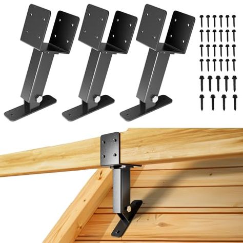 Beam Brackets, Roof Riser, Roof Patio, Ideas Terraza, Pergola Roof, Waterproof Gazebo, Pergola Gazebo, Gazebo Roof, Steel Roof