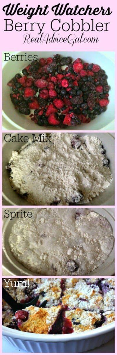 Weight Watchers Berry Cobbler Recipe Weight Watchers Cake, Cobbler Cake, Mixed Berry Cobbler, Berry Cobbler Recipes, Weight Watchers Snacks, Berry Cobbler, Points Plus, Berry Dessert, Brownie Desserts