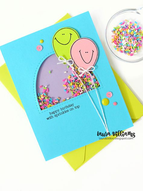 lauralooloo: Cue the Confetti and Sprinkles for These Two Birthday Card Ideas! Birthday Card Ideas, Two Birthday, Kids Homemade, Confetti Birthday, Masculine Birthday Cards, Blog Graphics, Scrapbooking Cards, Birthday Cards Diy, Shaker Cards