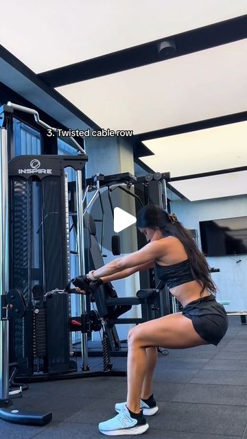 Women fitness | Home workout🏋️ on Instagram: "5 BACK EXERCISES just using the CABLE MACHINE ❤️‍🔥 #gymtok #backexercises #cablebackworkout #cablebacktraining #cablebackexercises #backexercisesforwoman #backexercisesforbeginners #gymflow #gymtime🏋️‍♀️ #mindbodysoul #gymmotivation" Lower Back Exercises Women Gym, Chest Cable Workout Women, Cable Back Workout Women, Back Excersice Women Machine, Cable Machine Back Workout, Back Machine Workout, Cable Exercises For Women, Back Exercises Women Gym, Cable Back Exercises