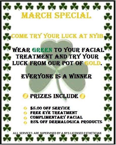 March Special March Esthetician Specials, Salon Monthly Promotion Ideas, March Facial Specials, Spring Facial Specials, Med Spa Content Ideas, Esthetician Monthly Specials, Mary Kay St Patrick’s Day, Salon Advertising Ideas, March Bookings Available Flyer