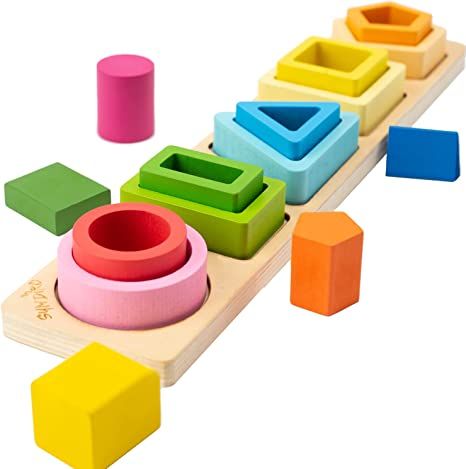 Sorting & Stacking Toys, Wooden Educational Toys, Montessori Educational Toys, Puzzles For Toddlers, Shape Puzzles, Shapes For Kids, Stacking Toys, Educational Toys For Kids, Preschool Kids