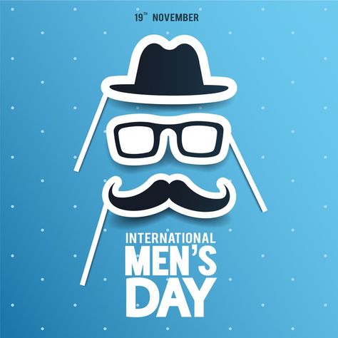 International men's day | Premium Vector #Freepik #vector #celebration #holiday #glasses #mustache World Men's Day, Happy International Men's Day, Men Day, Mens Day, Air Hostess Training, International Men's Day, Air Hostess, Money Images, Men's Day