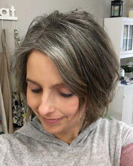 The Unexpected Results of Transitioning to Gray Hair in my Forties Lowlights For Gray Hair Low Lights, Transitioning To Gray Hair From Brown, Gray Hair Brown Eyes, Grey Transition, Transitioning To Gray Hair, Grey Hair Transformation, Grey Hair Inspiration, Transitioning Hairstyles, Gray Hair Growing Out