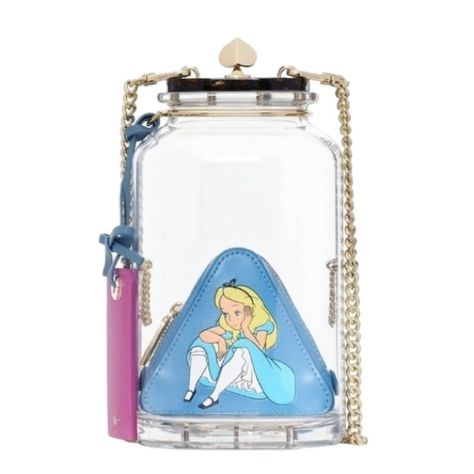 Brand New In Original Packaging Ks321 Alice In Wonderland Bottle, Resin Bottle, Alice In Wonderland 1951, Kate Spade Disney, Disney Shop, Novelty Bags, Disney Alice, Bottle Bag, Cute Bags