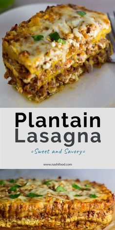 Plantain Lasagna, Sweet Plantains, Plantain Recipes, Puerto Rico Food, Boricua Recipes, Savory Cheese, Spanish Dishes, Island Food, Cuban Recipes