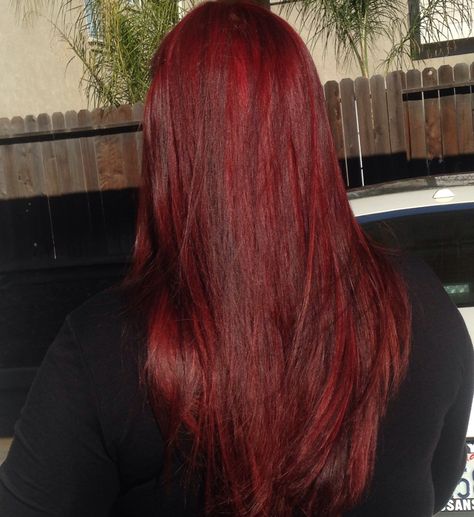 Blood Red Hair, Red Orange Hair, Crimson Hair, Black Red Hair, Highlights Curly Hair, Wine Hair, Red Hair Inspo, Cherry Hair, Dyed Red Hair