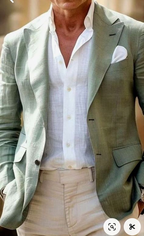 Earth Tone Men Outfit, Men Linen Suit, Gentleman Style Outfits, Linen Suits For Men, Balloon Pants, Linen Suits, Beach Wear Men, Guest Attire, Wedding Attire Guest