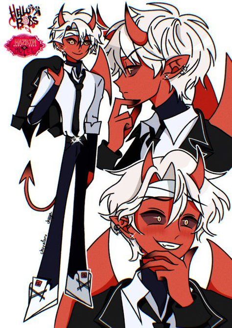 Helluva Boss Characters As Humans, Non Human Oc Art, Male Hazbin Hotel Oc, Male Imp Oc Helluva Boss, Hazbin Hotel Oc Male Demon, Helluva Boss Oc Male, Helluva Boss Fanart Human, Human Oc Art, Demon Oc Art